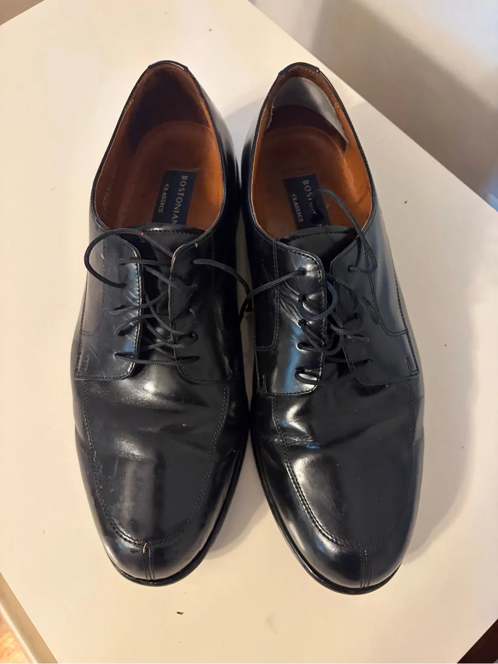 Bostonian Classics Men’s Black Leather Cap Toe Oxford Dress Shoes US 12